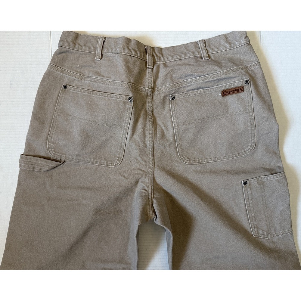 SOREL -‎ Men's Heavyweight Beige Double Knee Workwear Jeans - Size 38x33